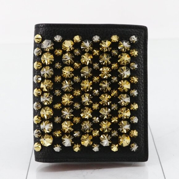 Christian Louboutin Studs Wallet Compact Bi-Fold Leather - Picture 1 of 14